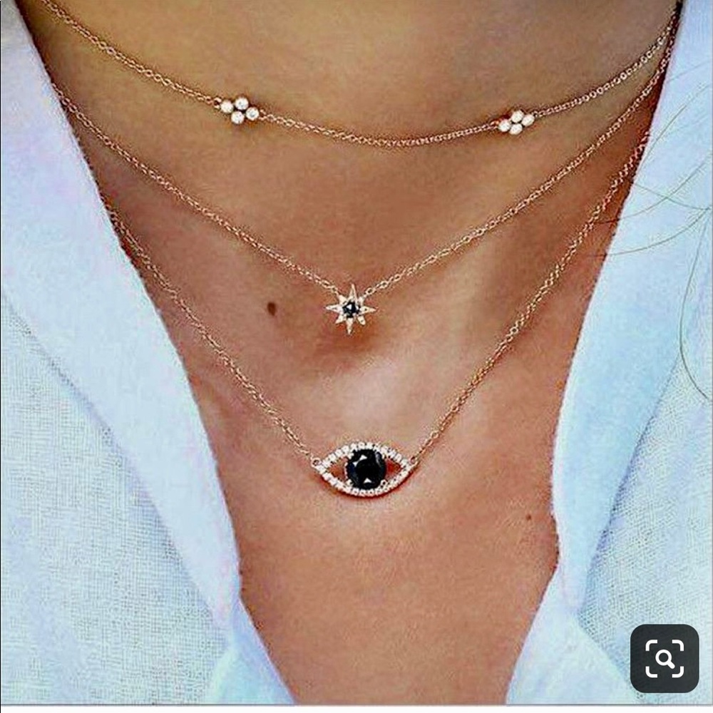 SALE✨Pretty Evil Eye✨3-Tier Layered Necklace✨